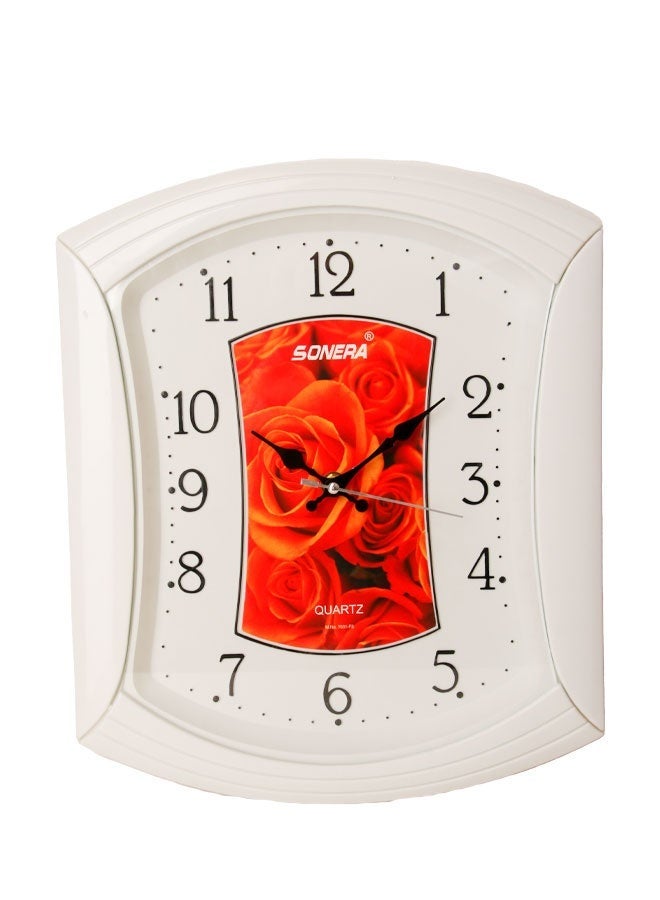 SONERA Sonira 7031 Wall Clock - Analog Quartz in White - Image 1